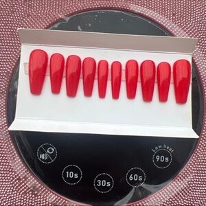 Vibrant Red Press-On Nails